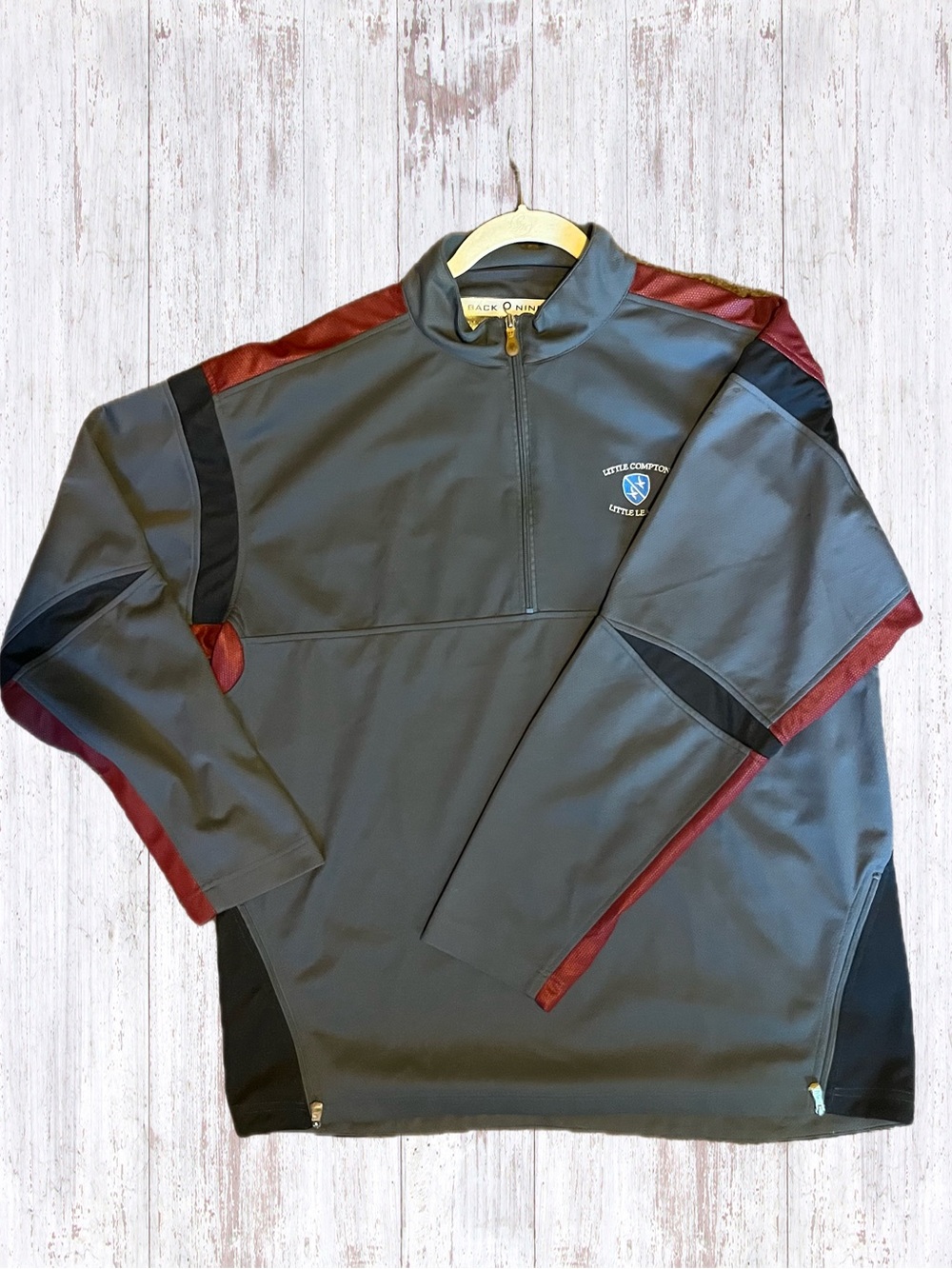 Back 9 Athletic Apparel 1/4-zip Rainwear Golf Pullover Windbreaker XL